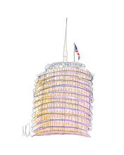 Load image into Gallery viewer, Capitol Records - LA art print by MisterOsborne