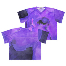 Load image into Gallery viewer, Menergy Boxy football jersey in Purple - LA art print by MisterOsborne