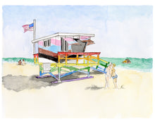 Load image into Gallery viewer, Ginger Rogers Beach - LA art print by MisterOsborne

