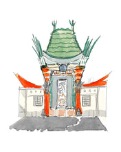 Load image into Gallery viewer, Mann Chinese Theater - LA art print by MisterOsborne
