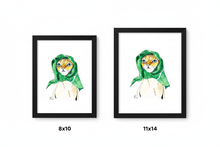 Load image into Gallery viewer, Scarf Cat - LA art print by MisterOsborne

