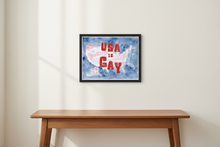 Load image into Gallery viewer, USA Is Gay - LA art print by MisterOsborne

